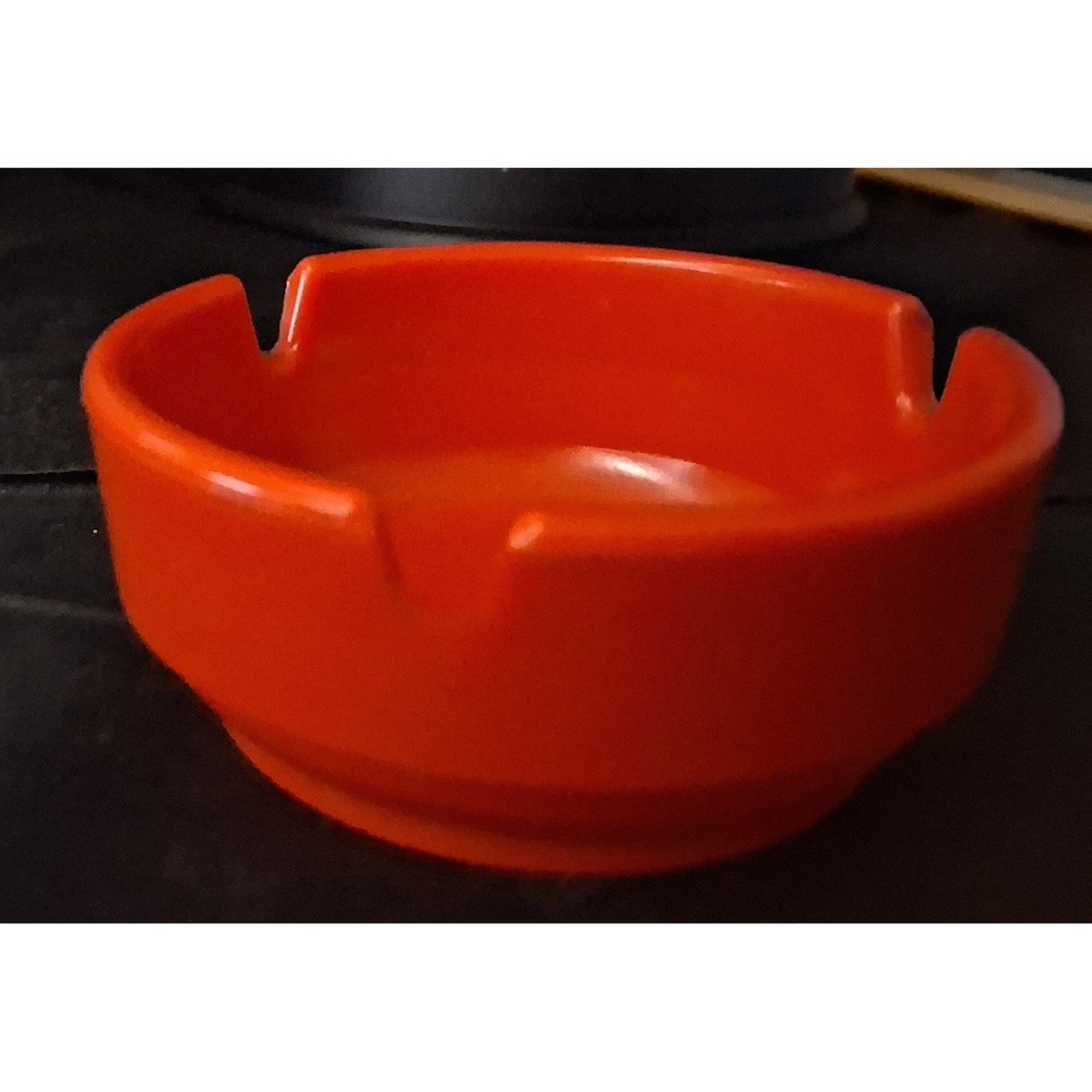 Vintage Ges-Line 301 Red Melamine Ashtray Mid Century Modern Made in USA